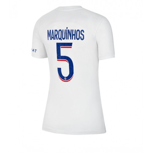 Paris Saint-Germain Marquinhos #5 Tredjedrakt Kvinner 2022-23 Kortermet Paris Saint-Germain Marquinhos #5 Tredjedrakt Kvinner 2022-23 Kortermet